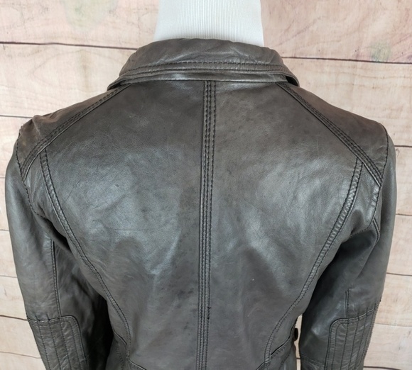 Eddie Bauer Lambskin Leather Bomber Jacket - Picture 5 of 7